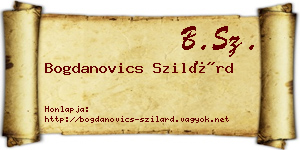 Bogdanovics Szilárd névjegykártya